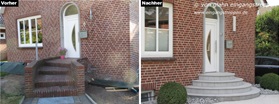 Hauseingangstreppe mit Granit neu gestalten, Neumünster, Norddeutschland
